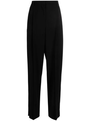 Emporio Armani box-pleat straight-leg trousers - Black