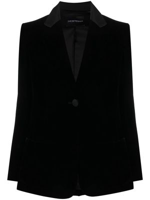 Emporio Armani boxy button-up blazer - Black
