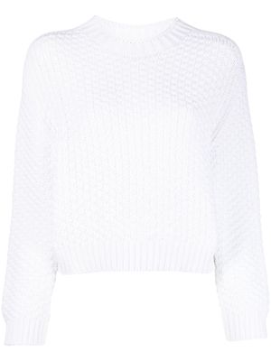 Emporio Armani boxy-fit knitted jumper - White