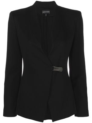 Emporio Armani buckle-fastening tailored jacket - Black