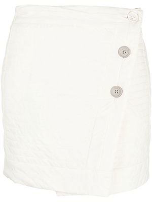 Emporio Armani button-front quilted skirt - White