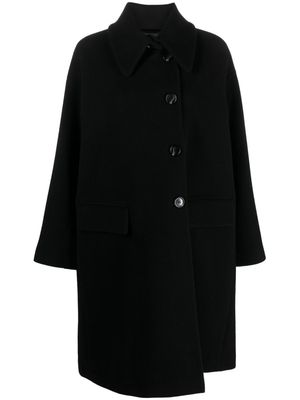 Emporio Armani button-up wool coat - Black