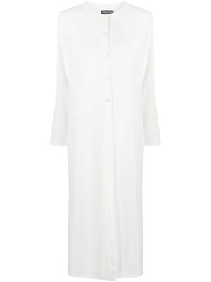 Emporio Armani buttoned coat - White