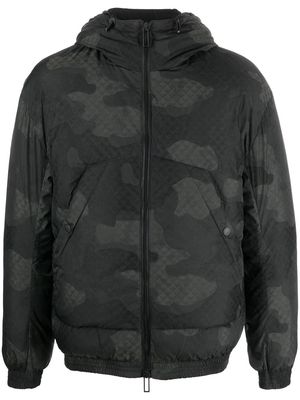 Emporio Armani camouflage-print padded jacket - Green