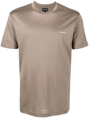 Emporio Armani chest-logo crew-neck T-shirt - Green