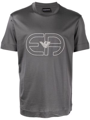 Emporio Armani chest-logo crew-neck T-shirt - Grey