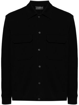 Emporio Armani chest-pocket shirt jacket - Black