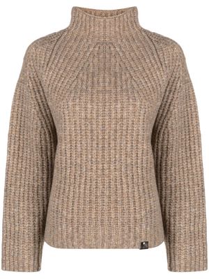 Emporio Armani chunky-knit roll-neck jumper - Neutrals