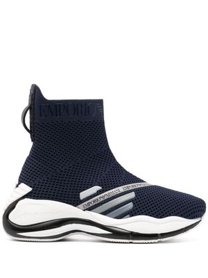 Emporio Armani chunky slip-on sneakers - Blue
