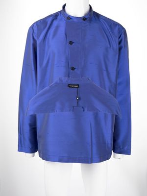 Emporio Armani collarless blouson jacket - Blue