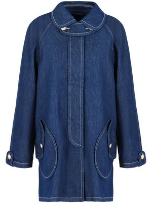 Emporio Armani contrast-stitching denim jacket - Blue