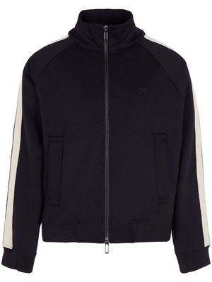 Emporio Armani contrasting-stripe zip-up jacket - Black