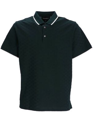 Emporio Armani contrasting-trim cotton polo shirt - Green