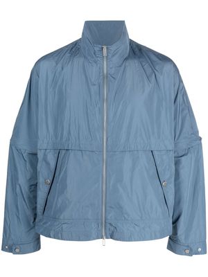 Emporio Armani convertible logo-print rain jacket - Blue