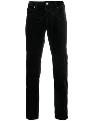 Emporio Armani corduroy straight-leg trousers - Black