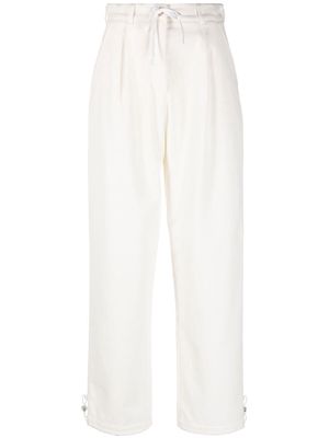 Emporio Armani corduroy tapered-leg trousers - White