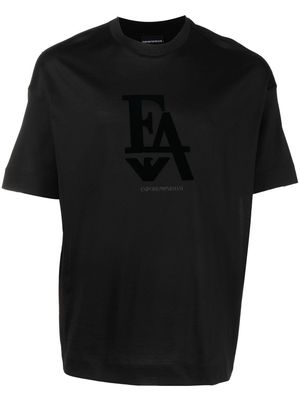 Emporio Armani cotton logo T-shirt - Black