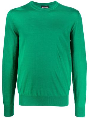 Emporio Armani crew neck knitted jumper - Green