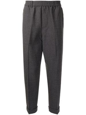 Emporio Armani cropped pleated trousers - Grey