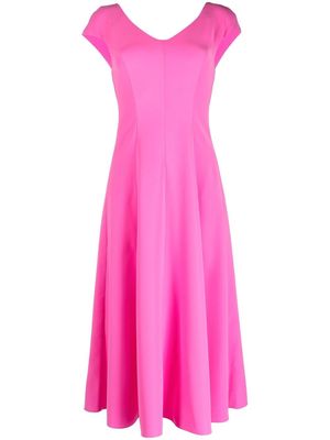 Emporio Armani cut out-back midi dress - Pink