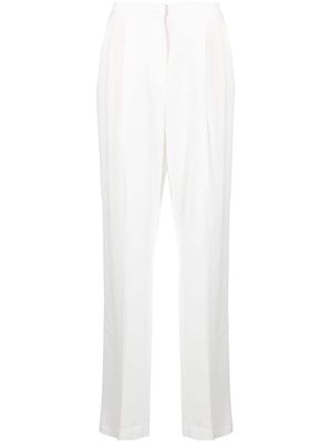 Emporio Armani darted straight-leg trousers - White