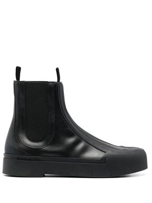Emporio Armani debossed-logo ankle boots - Black