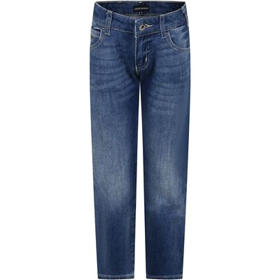 Emporio Armani Denim Jeans For Boy With Logo