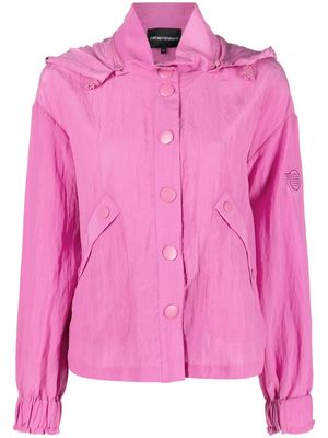 Emporio Armani detachable-hood jacket - Pink
