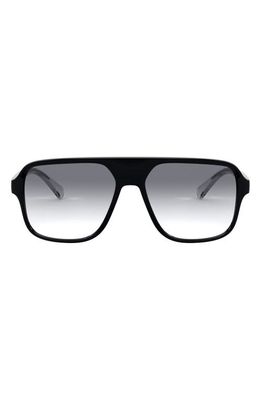 Emporio Armani Dolce & Gabbana 57mm Gradient Navigator Sunglasses in Black