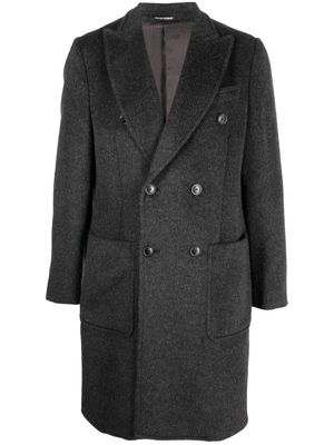 Emporio Armani double-breasted virgin-wool coat - Grey