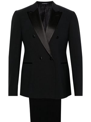 Emporio Armani double-breasted wool suit - Blue