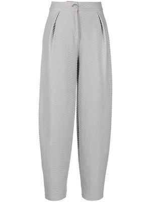 Emporio Armani draped tapered trousers - Grey