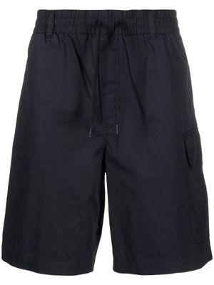 Emporio Armani drawstring-waistband cotton cargo shorts - Blue