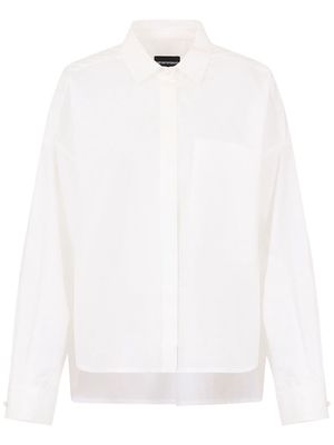 Emporio Armani drop-shoulder cotton shirt - White
