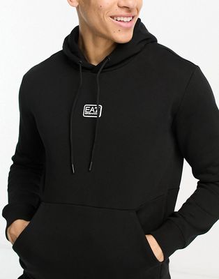 Emporio Armani EA7 core badge hoodie in black