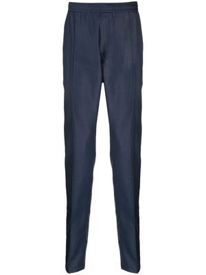 Emporio Armani elasticated tapered-leg trousers - Blue