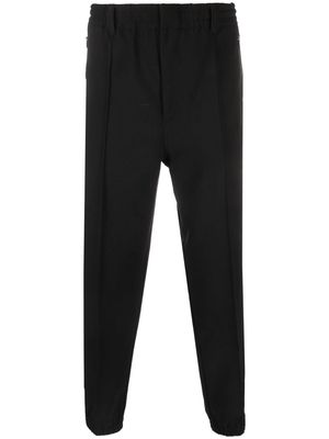 Emporio Armani elasticated-waist slim-cut trousers - Black