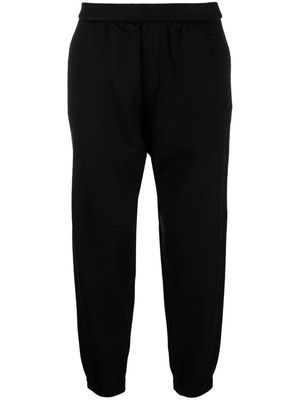 Emporio Armani elasticated-waist tapered trousers - Blue