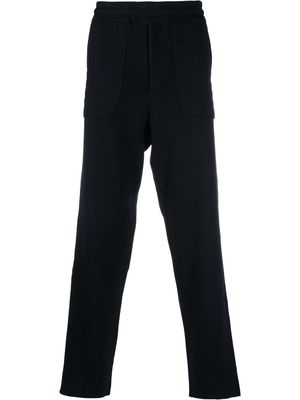 Emporio Armani elasticated-waistband detail trousers - Blue