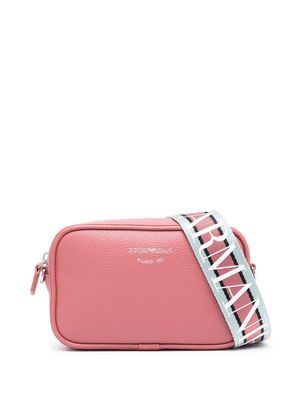 Emporio Armani embossed-logo shoulder bag - Pink