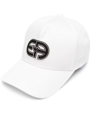Emporio Armani embroidered-logo cotton cap - White