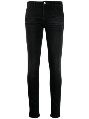 Emporio Armani embroidered-logo jeans - Black