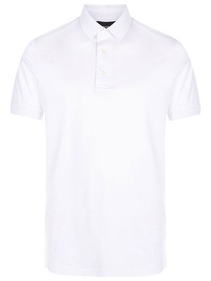 Emporio Armani embroidered-logo polo shirt - White