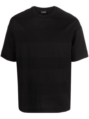 Emporio Armani embroidered-logo short-sleeve T-shirt - Black