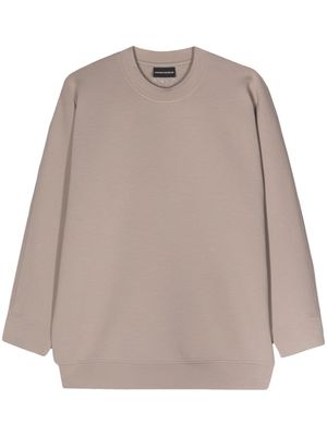 Emporio Armani embroidered-logo sweatshirt - Grey