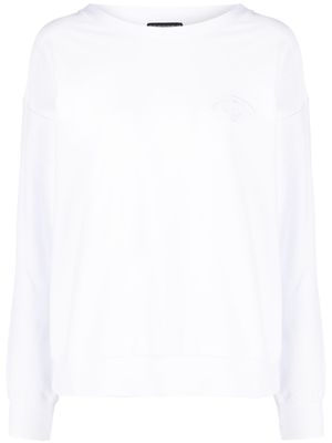 Emporio Armani embroidered-logo sweatshirt - White