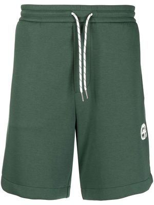 Emporio Armani embroidered-logo track shorts - Green