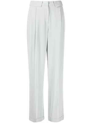 Emporio Armani folded waist tailored trousers - Grey