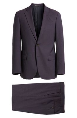 Emporio Armani G Line Deco Lined Virgin Wool Suit in Red