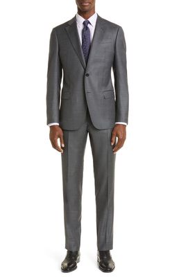 Emporio Armani G-Line Wool Suit in Solid Dark Grey